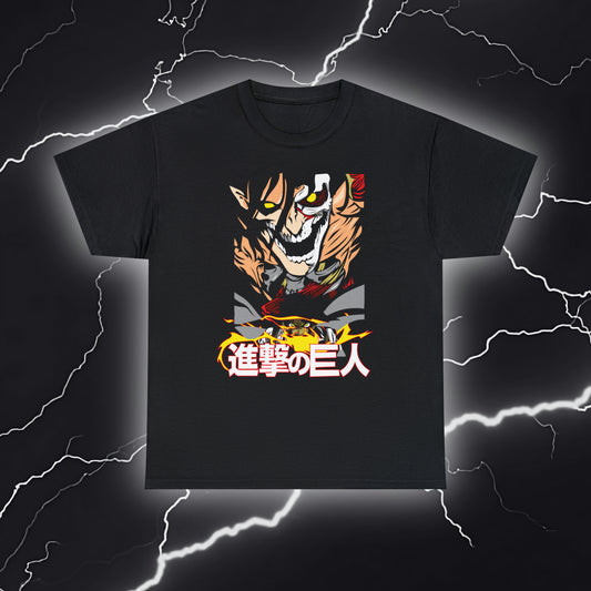 Titan's Awakening: Eren Yeager Titan Mode Graphic T-Shirt - Unleash the Power Within!