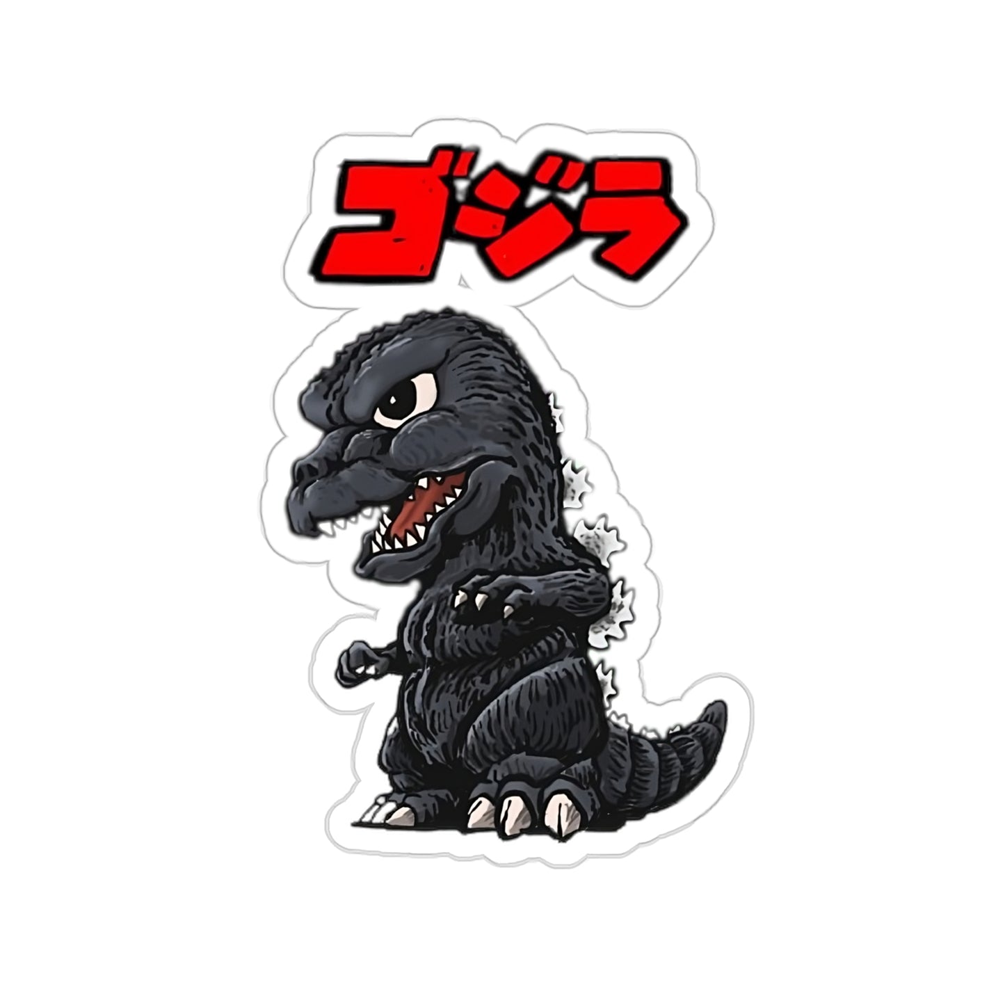 Godzilla Cartoon Graphic Sticker - Flexible Kiss-Cut Design