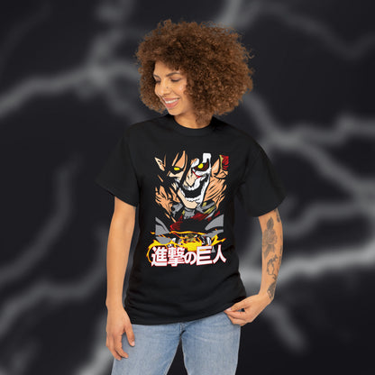 Titan's Awakening: Eren Yeager Titan Mode Graphic T-Shirt - Unleash the Power Within!