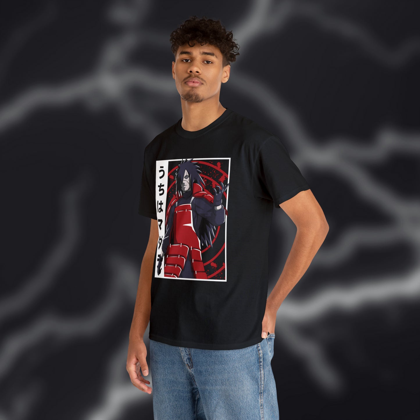 Unleashed Power: Madara Uchiha Graphic Tee - Embrace Uchiha Mastery!