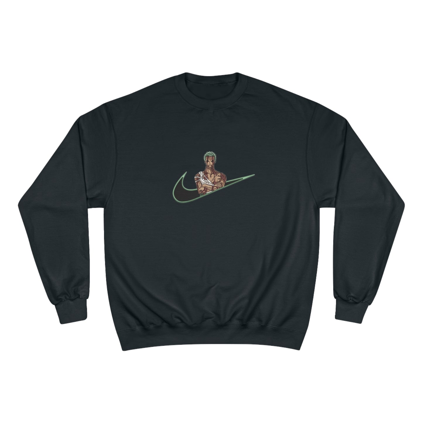 Cuff Culture X Zoro from One Piece : The Limited Edition Zoro Swoosh Jumper by Champion