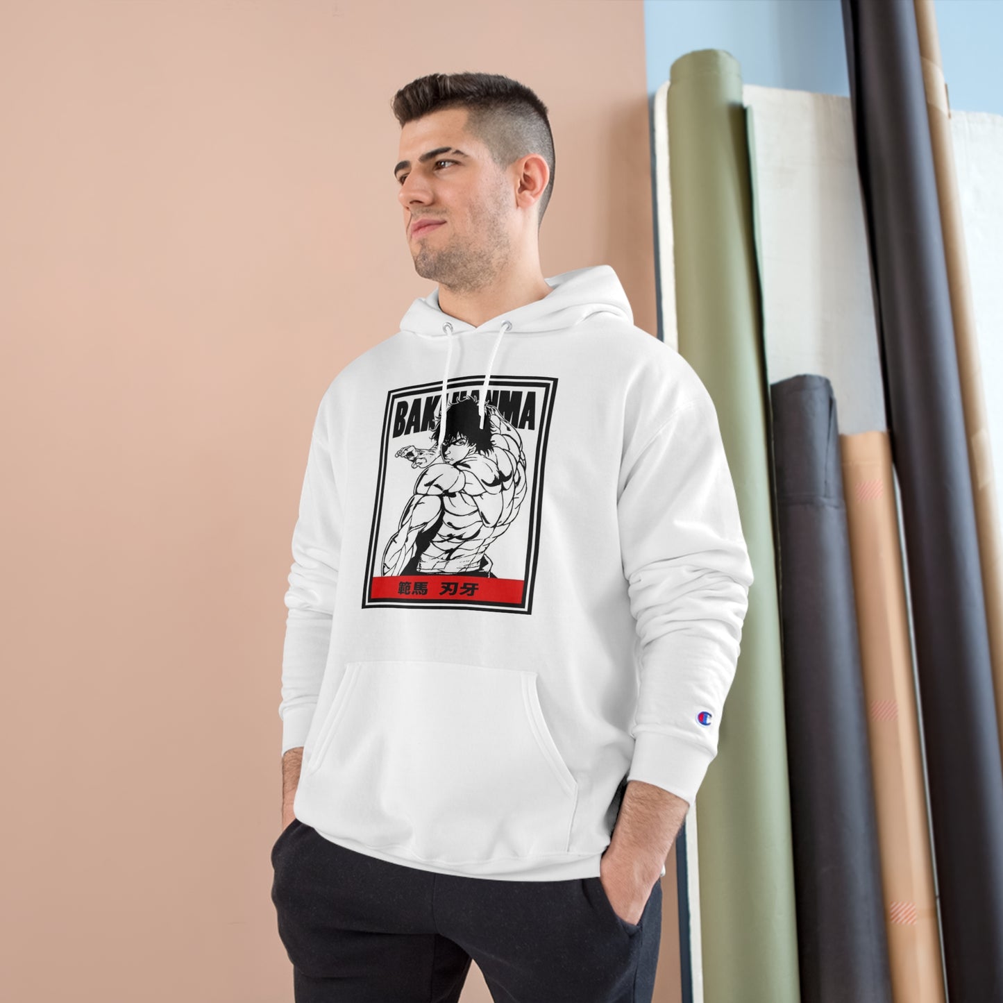 Baki Graphic Hoodie on Champion Jumper - Unleash Your Inner Beast