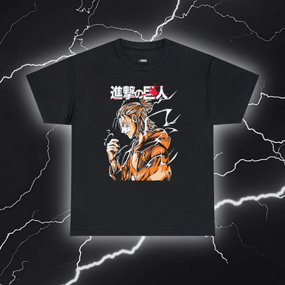 Titan's Wrath: Eren Yeager Transformation Graphic Cotton Tee - Unleash the Power Within!