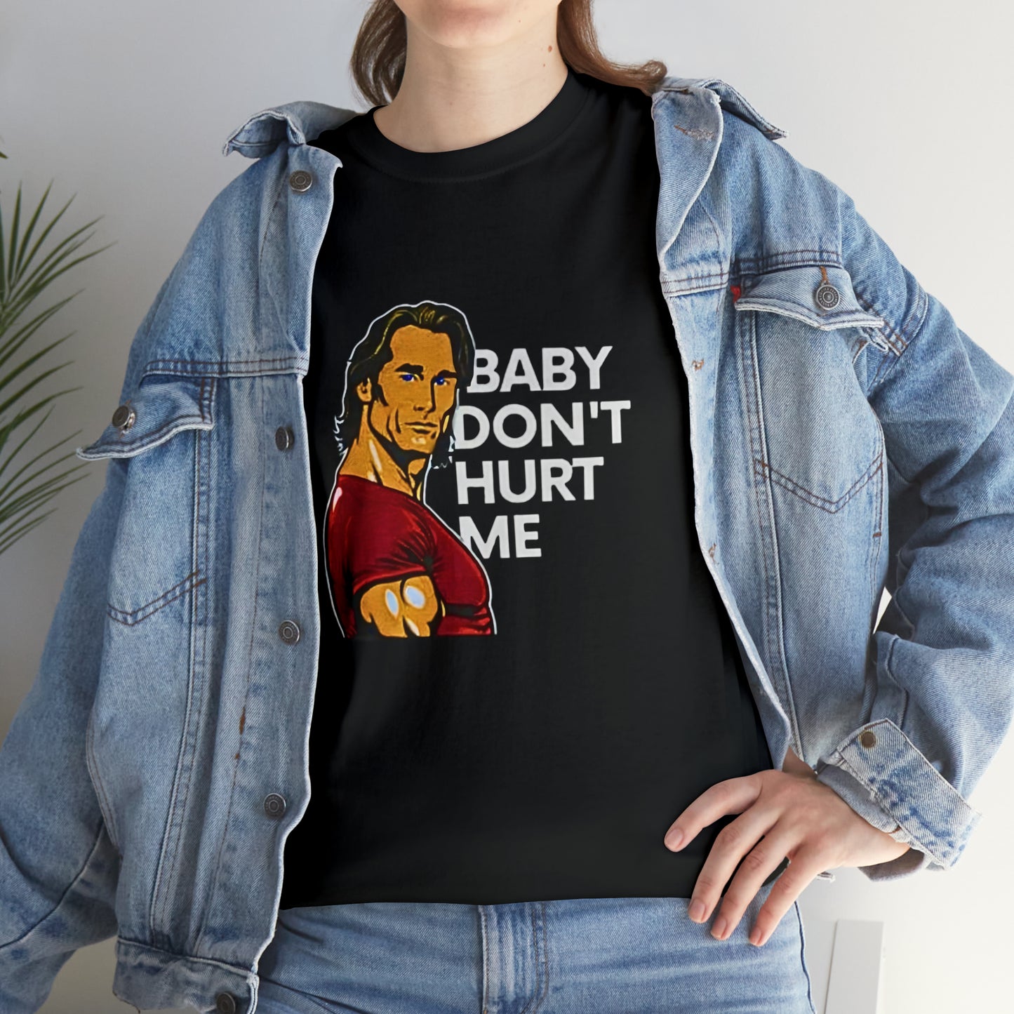 Baby Don't Hurt Me Meme Cotton Shirt - Animated Mike O'Hearn Design