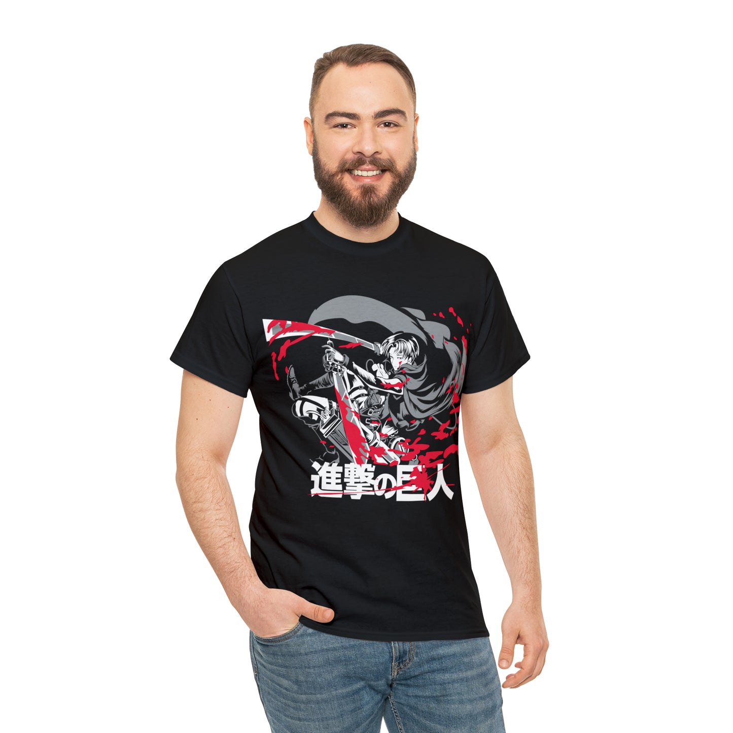 Relentless Titans: Eren Yeager Graphic Cotton Tee - Unleash the Power of Humanity!