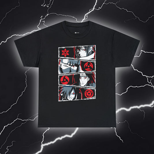 Legendary Uchiha Clan Naruto Graphic Tee - Unite the Power of Legends!