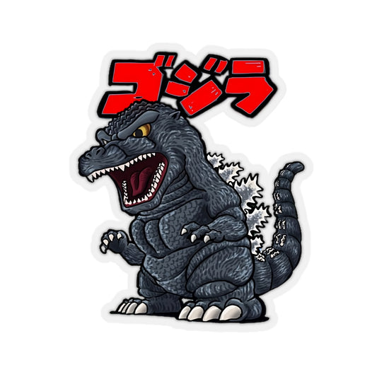 Majestic Monster Godzilla Graphic Sticker - Kiss Cut Transparent/White